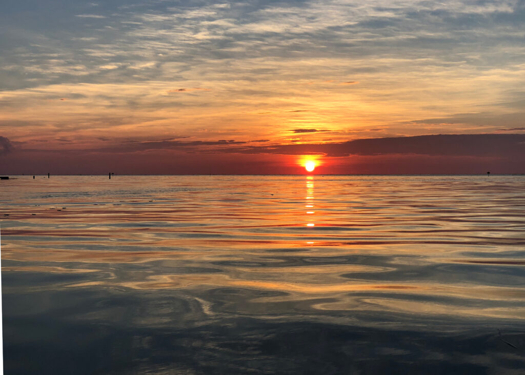 Taking in a sunset while cruising along on the Chesapeake Bay can’t be beat!