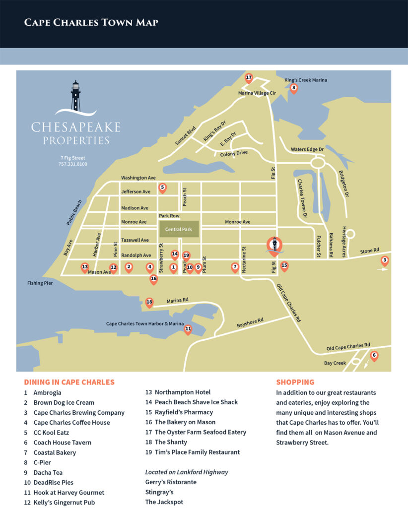 Cape Charles Town Map