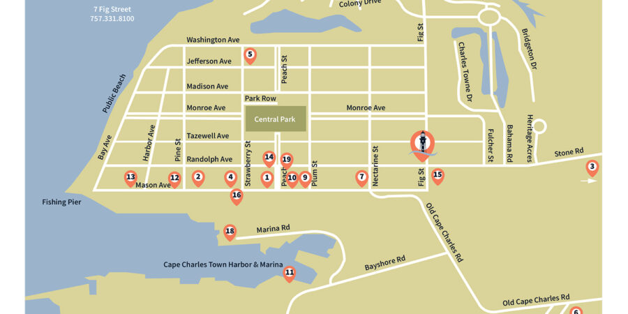 Cape Charles Town Map