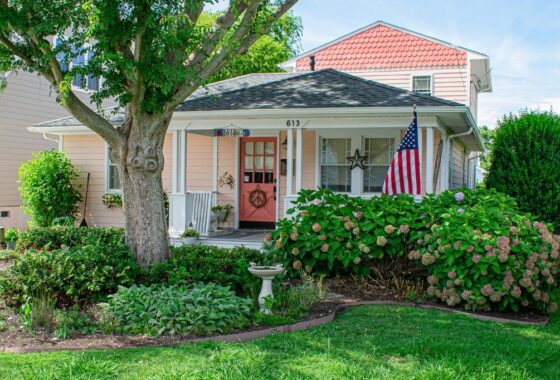 well-landscaped front yard to increase home value before selling