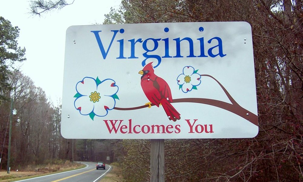 virginia welcomes you sign on highway